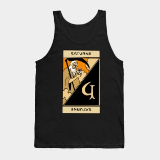 Saturn Tarot Card - Muchery Vintage Tarot Deck Tank Top